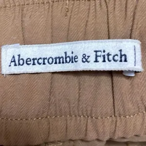 Abercrombie & Fitch Brown Tan Baggy Tapered Barrel Carrot Trousers Pants Size S thumbnail 4