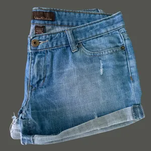Urban Behavior Low/ Mid Rise Blue Jean Shorts with Cuffed Hems thumbnail 4