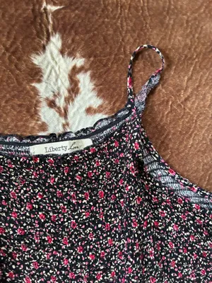 Liberty Love Maternity knee length dress size large All though labeled as maternity it can work as a regular dress as well! One of the straps is peeling pretty badly see photos thumbnail 3