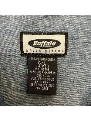 Vintage 1990s David Bitton Blue Denim Sleeveless Button Up Top thumbnail 3