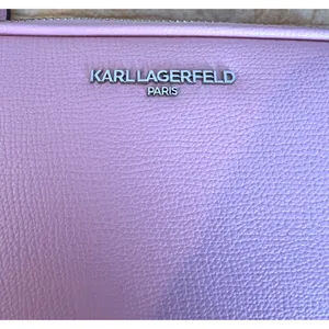 Karl Lagerfeld Purse Crossbody Pink Logo Maybelle Camera Bag Pink Zip Close NWT thumbnail 3