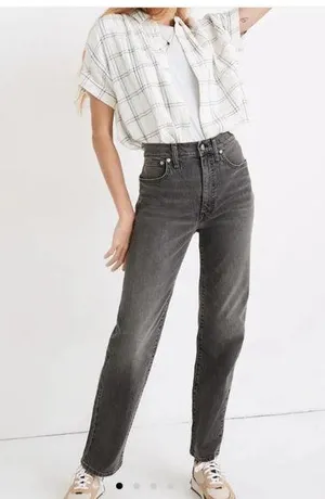 Women's Madewell Jeans, 32, Dark Gray The Perfect Vintage Straight Jean in Cosne thumbnail 1