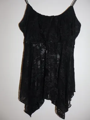 Just Polly New York Black Lace Babydoll Cami Top NWT Size S thumbnail 3