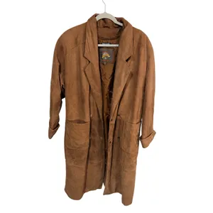 Vintage Wilsons Women's S Brown Leather Trench Coat Cowgirl Western NFRA Rodeo thumbnail 9