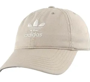 Adidas Originals Relaxed Strapback Beige Trefoil Dad Hat Cap thumbnail 1