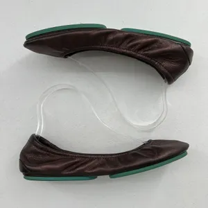 Tieks‎ Sz 8 Ballet Flat Rasberry Truffle Brown Metallic Leather By Gavrieli RARE thumbnail 3