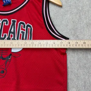 Chicago Bulls NBA Ultra Game Red Mesh Cropped Basketball Jersey Tank Women Small thumbnail 7