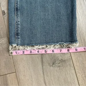 7 For All Mankind high rise straight leg cutoff jeans blue denim size 18 thumbnail 6