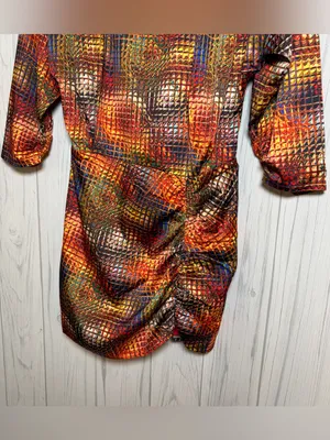 NWT WNTRMSE Kenzie Disco Print Mini Dress Open Back Mock Neck, US‎ 6 ($245) thumbnail 6