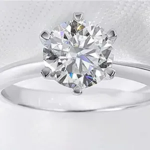 Boutique 2 Carat Platinum Solitaire Simulated‎ Diamond Engagement Wedding Ring, 8 thumbnail 3