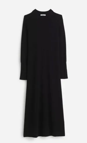 Madewell $168 Merino Wool Sweater Midi Dress Black NT938 Size S thumbnail 6