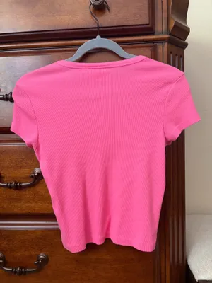 Anthropologie Pink tee thumbnail 2