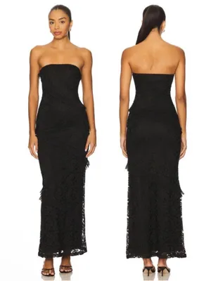 Revolve More To Come Xandra Maxi Dress in Black thumbnail 2