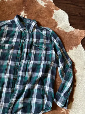Vintage 100% cotton Faded Glory men's flannel Size XL thumbnail 2