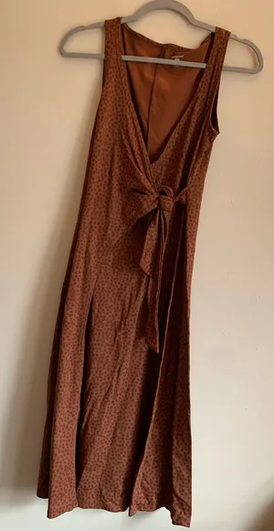 Patagonia Rust Brown Sleeveless Tie-Waist Maxi Dress Women Small Athletic thumbnail 1