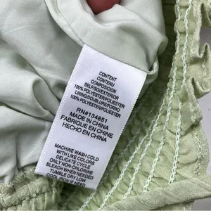 WAYF Secrets Kept Gathered Flutter Sleeve Top‎ XS Green Coquette NEW *TINY FLAW thumbnail 7