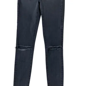 American Eagle Gray‎ Super Hi Rise Jegging 6 X-Long Distressed Raw Hem Stretch thumbnail 3