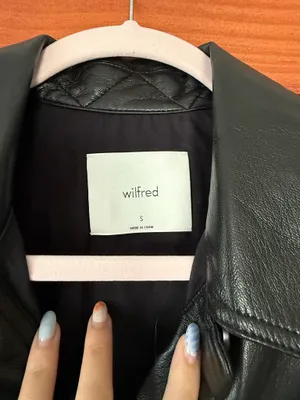 Aritzia Ganna Leather Wilfred Jacket Vegan thumbnail 3