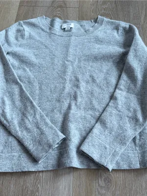 J.Crew Soft Heather Gray Cotton Wool Crewneck Sweater thumbnail 1