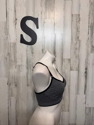 PUMA Grey Heather Seamless Padded Sports Bra Womens Size Small Racerback thumbnail 3