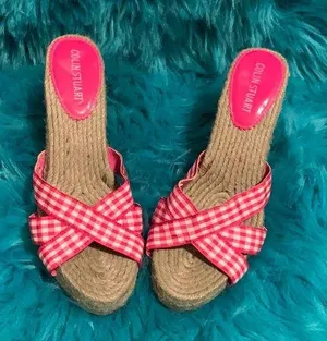 Colin Stewart NWOB gingham wedges! thumbnail 1