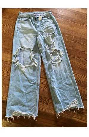 American Eagle Ripped Baggy Jeans Wide-Leg thumbnail 4