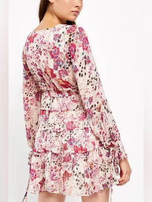 Free People Closer To The Heart Floral Mini Dress L NWT thumbnail 2