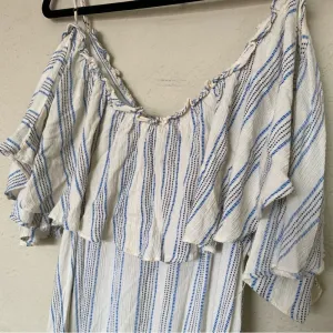 MISA Los Angeles Augustina Striped Midi Dress blue and white‎ size XS thumbnail 9