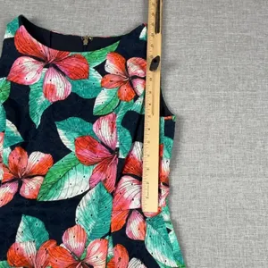 Tommy Hilfiger Dress Womens 6 Floral Fit Flare Sleeveless Knee Length Tropical thumbnail 6