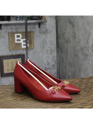 NWT Tommy Hilfiger Womens Nanya Block Heel Pumps TWNANYA Red 7.5M thumbnail 7