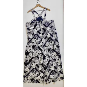 NWT!! Anthropologie MAEVE Magda Halter Jumpsuit Retro Floral Wide Legs Size 24W‎ thumbnail 7