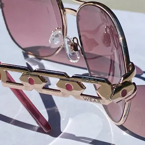 💖 Vintage Y2K 2000s RocaWear Rose Gold Pink Aviator Pilot DTRWL0319-R R414 RSGDPK Sunglasses 💖 thumbnail 10