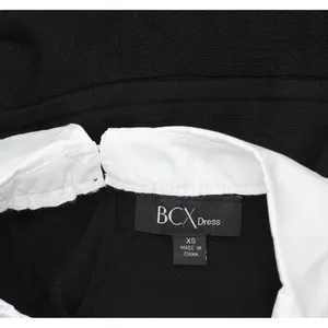 NWT BCX Juniors Pearl-Collar 3/4 Sleeve Dress 1104M8M Black XS thumbnail 7