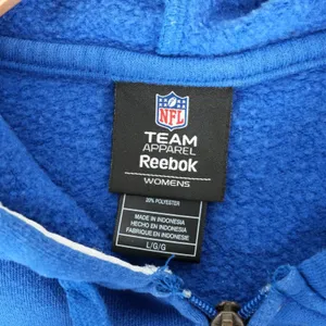 NFL Team Apparel Reebok Indianapolis Colts Womens L Full Zip Hoodie‎ Sweatshirt thumbnail 4