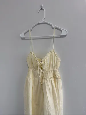 NWT aerie yellow cotton milkmaid sundress thumbnail 5