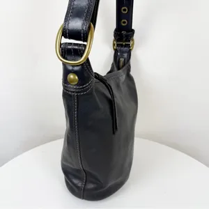 Coach Vintage Bleecker Tattersall Duffle Bucket Bag 11422 Black thumbnail 7