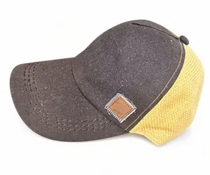 Roxy Baseball Cap Black Speckled Straw Weave Back Leather Patch Adjustable Hat thumbnail 1