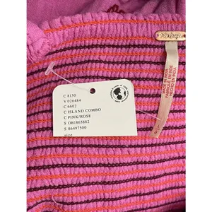 NWT Free People Tory Embroidered Mini Dress Pink Smocked Floral Boho Size Large thumbnail 14