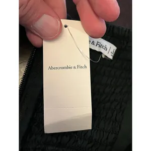 Abercrombie & Fitch Dress Womens Large Tall Black Linen Pleated Sundress thumbnail 11
