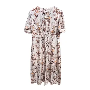 Gal Meets Glam 11G White Floral Midi Dress Puff Sleeve Button Front Size 12‎ thumbnail 6