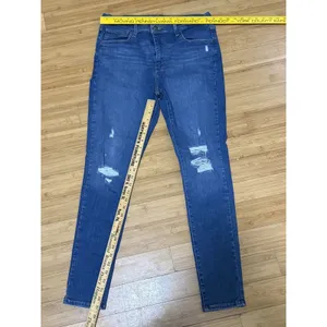 Levi’s 720 high rise skinny jeans women’s size 31 blue distressed denim thumbnail 4
