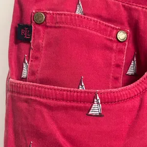 Ralph Lauren Red Sailboat-Print Dress Capris thumbnail 4