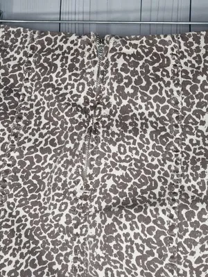 Free People Modern Femme Leopard Print Denim Mini Bohochic Indie Sleaze Skirt thumbnail 7