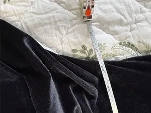 GAP Black Velvet Tiered V-Neck Long Sleeve Dress‎ Size XL thumbnail 5
