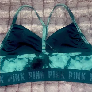 PINK Victoria's Secret‎ Green Sports Bra Intimates thumbnail 3
