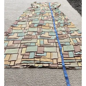 12th Tribe Geometric Strappy Midi Dress Multicolor Sweetheart Size L thumbnail 8