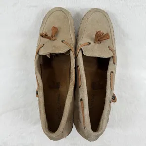 Soul of Africa Suede Leather Wedge‎ Mocassin Loafers Taupe Brown Size 10 US thumbnail 9