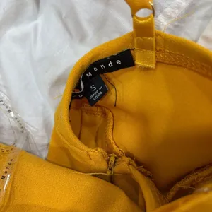Haute Monde Yellow Gold Embellished Sheath Midi Dress thumbnail 3