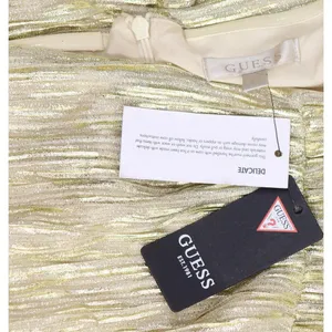 NWT Guess Sleeveless Strapless Solane Gilded Bodycon Mini Dress Gold Multi 12 thumbnail 7