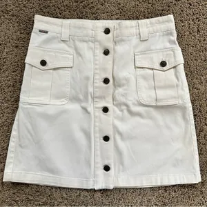 Burberry Cream color button skirt size 6 thumbnail 1